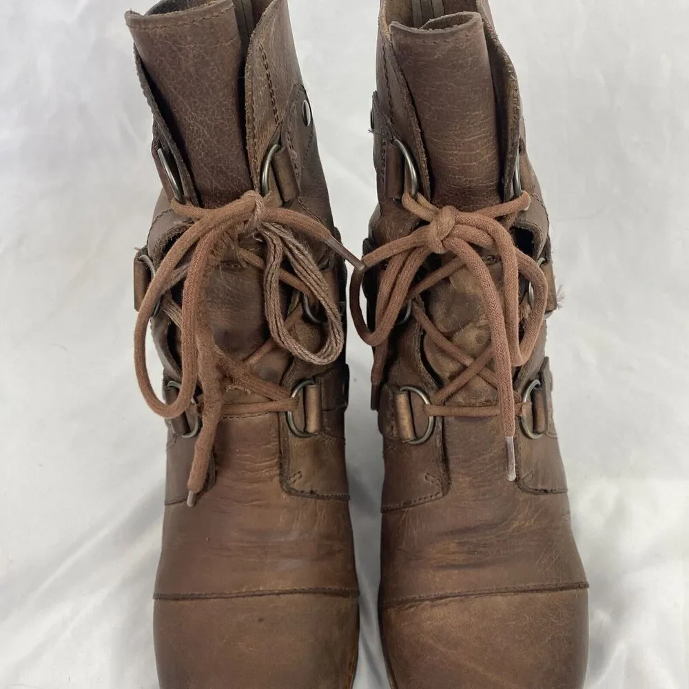 Sorel Joan Of Arctic Wedge II Snow Boots Women's 9 Brown Lace Up NL2305-250 - Picture 3 of 12